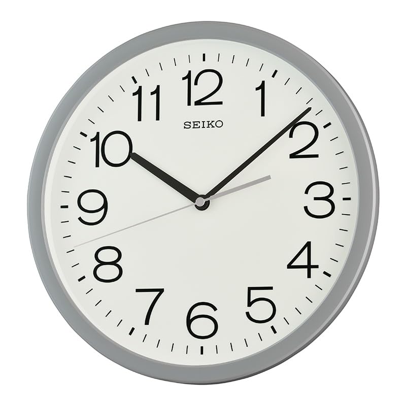 Seiko Clock - Reloj de Pared, Color Gris