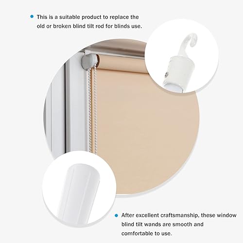 Miniatura 8 de DOITOOL Varita ciega de 12 pulgadas persianas verticales piezas de repuesto de fibra de vidrio abridor de persianas de ventana larga accesorio de