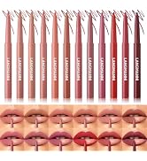 Jolilab Matte Lip Liner Set, Lip Makeup Set Natural Smooth Long-Lasting And Hydrating Beauty Dail...