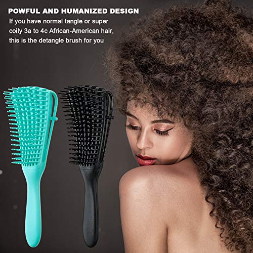 image for Boao 2 Pieces Detangling Brush for Afro America/African Hair Textured 
