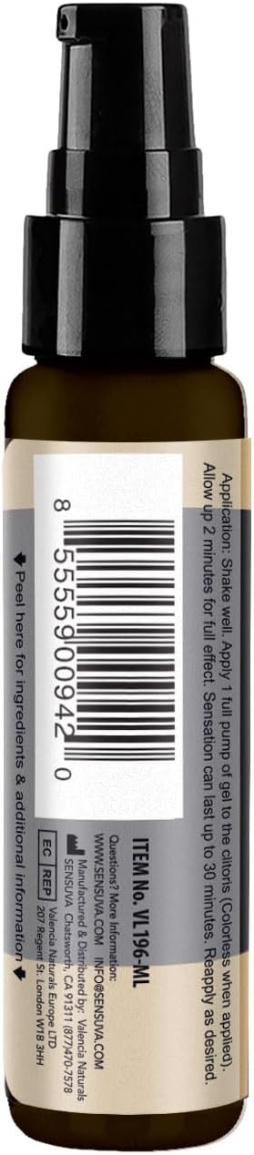 Sensuva On Arousal Gel Stimulating for Her, Cake Flavor, Female Stimulating, Sex Pleasure,Sensual Experience Booster, Enhancers, Excite Gel for Her