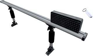 Pactrade Marine Trolling Motor Rack Fishing Kayak Trolling Motor Mount Scupper Holes 43.5" Tracks Aluminum Outboard Mounting Bracket Holder Kit Sliding Mechanism