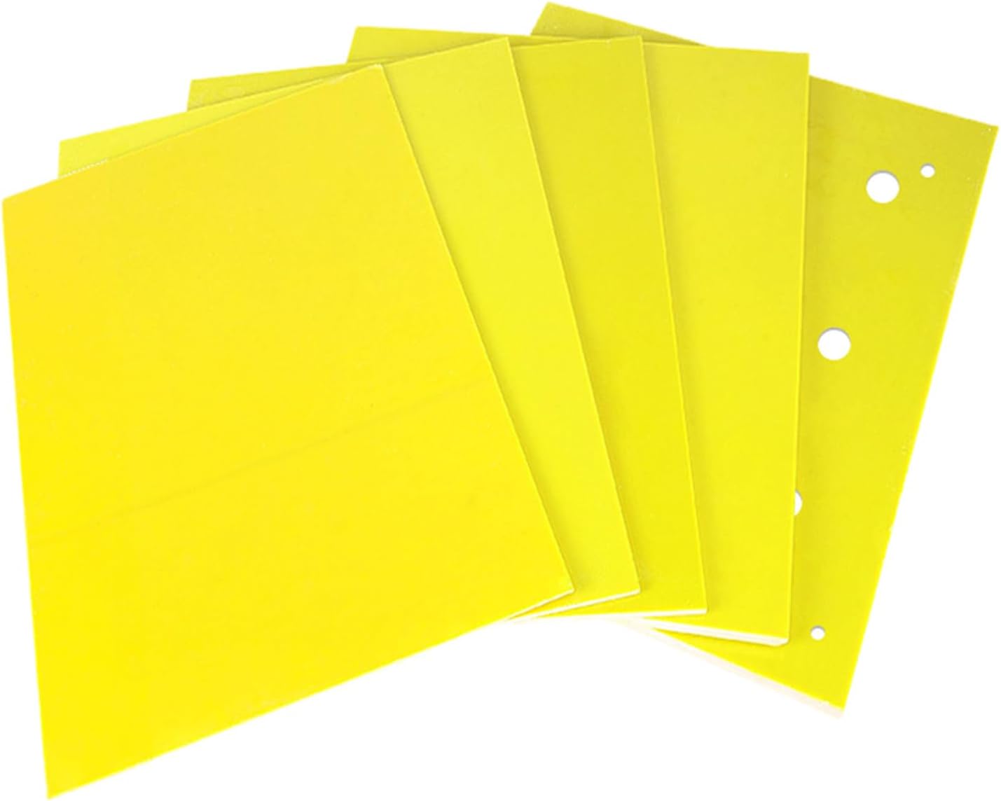 Pack of 10 Yellow Epoxy Boards Insulation Board Epoxy Plate 0.5mm Thickness for Battery Projects