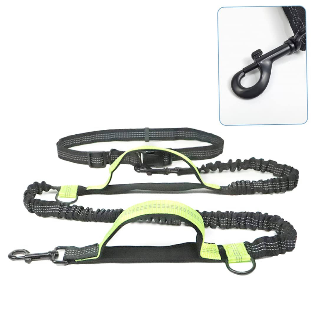 Guinzaglio per Cani da Corsa Cintura da Passeggio per Cani Regolabile Guinzaglio Cintura in Vita Mani libere Doppio Riflettente telescopico per Cane Blu per Uso Domestico