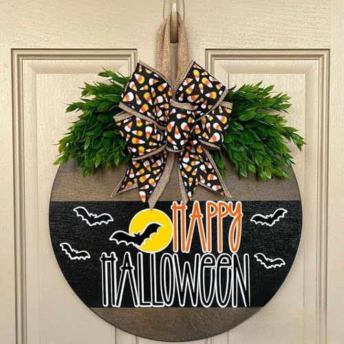 Panel de Puerta Happy Halloween para bienvenida exterior en madera 4