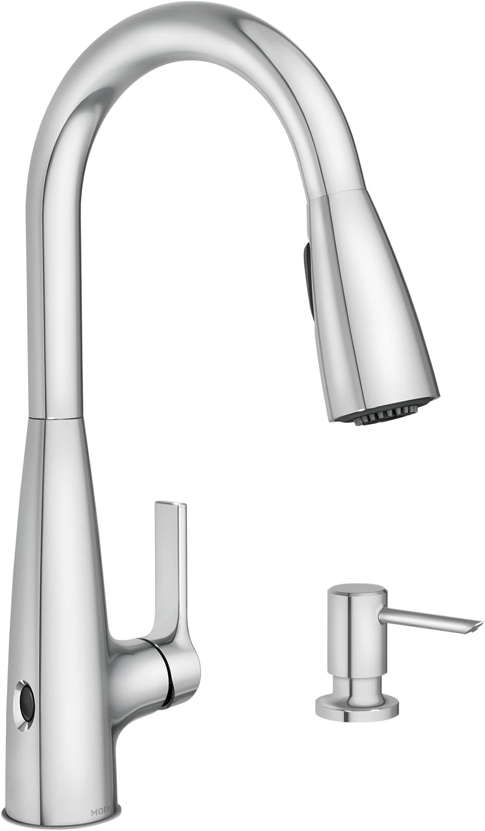 Moen87627EWC Haelyn Touchless Single-Handle Pull-Down Sprayer Kitchen Faucet with MotionSense Wave and Power Clean, Chrome