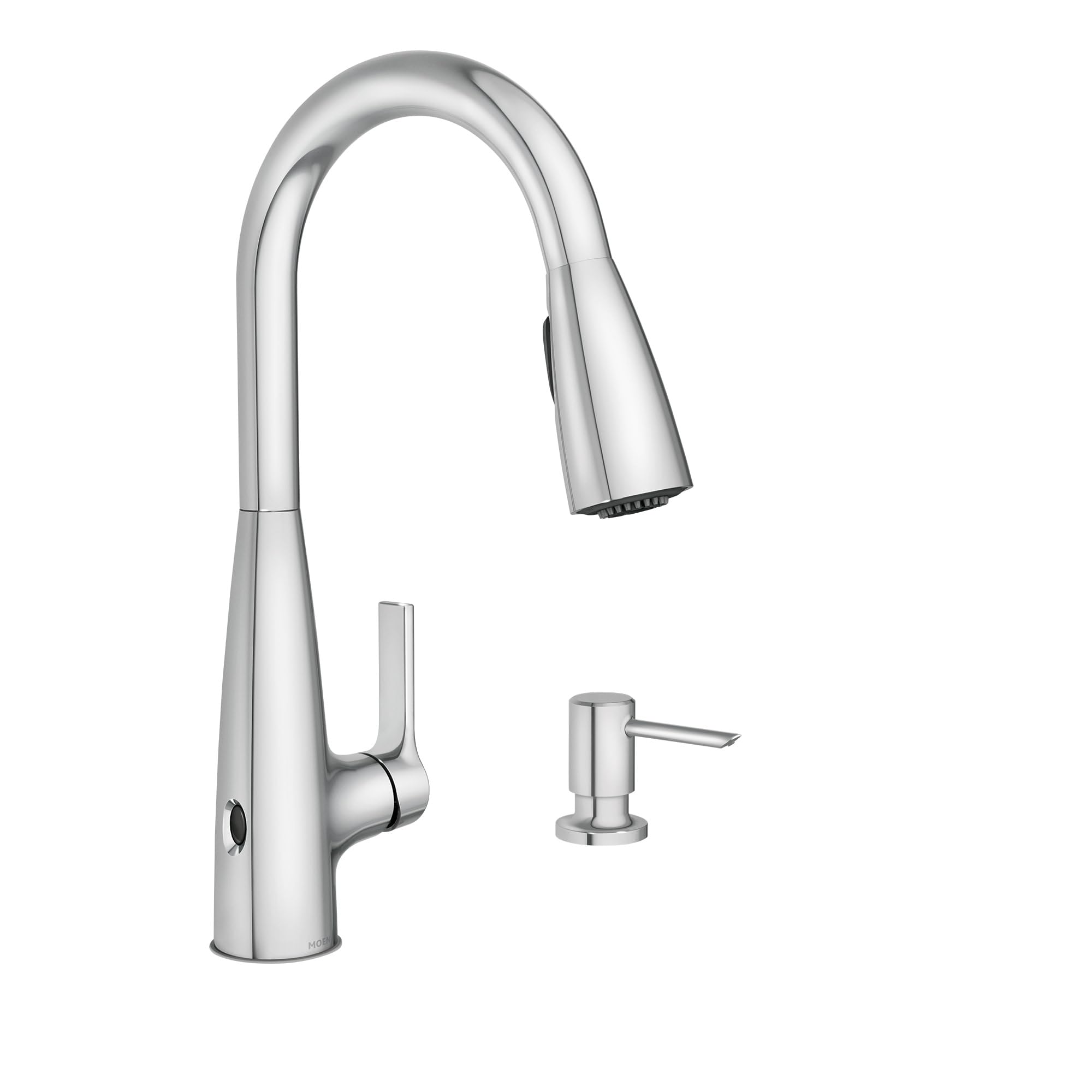 Moen 87627EWC Haelyn - Grifo de cocina con rociador extraíble sin contacto con MotionSense Wave y Power Clean, cromado
