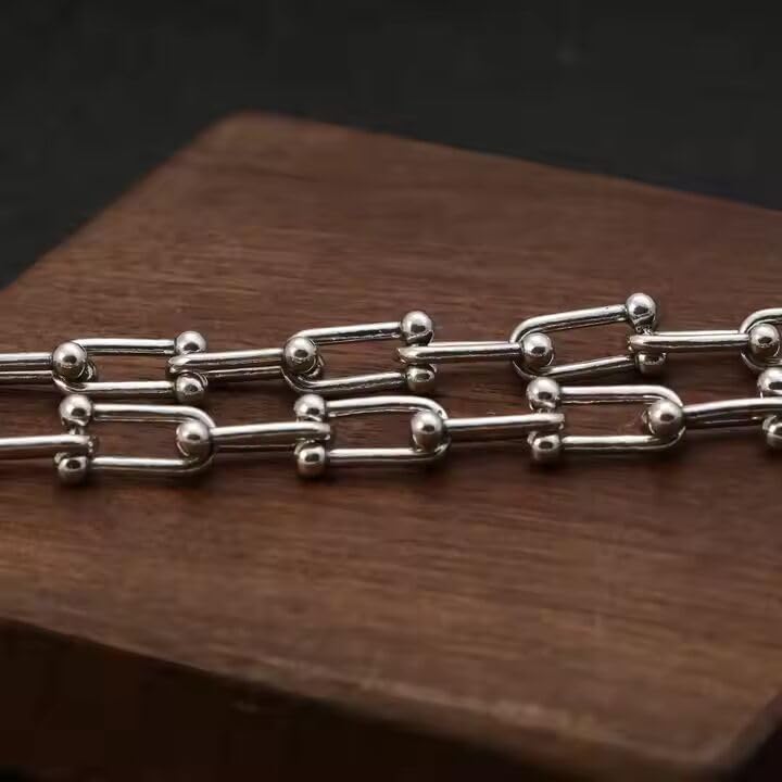Image of THE MEN THING Chain for Men, Luxury Pure Titanium Steel Chain | Silver Stainless Steel Chain | Necklace Jewellery for Men & Boys