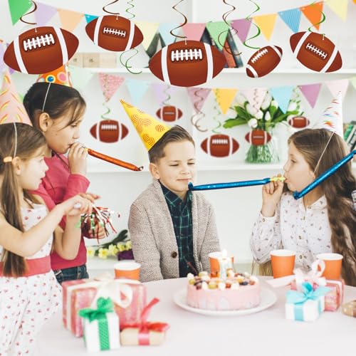 Image of 54Pcs Football Hanging Swirls Party Decorations Football Streamers Banner Garland for Game Day Tailgate Party Supplies Sports Theme Birthday Party Decorations