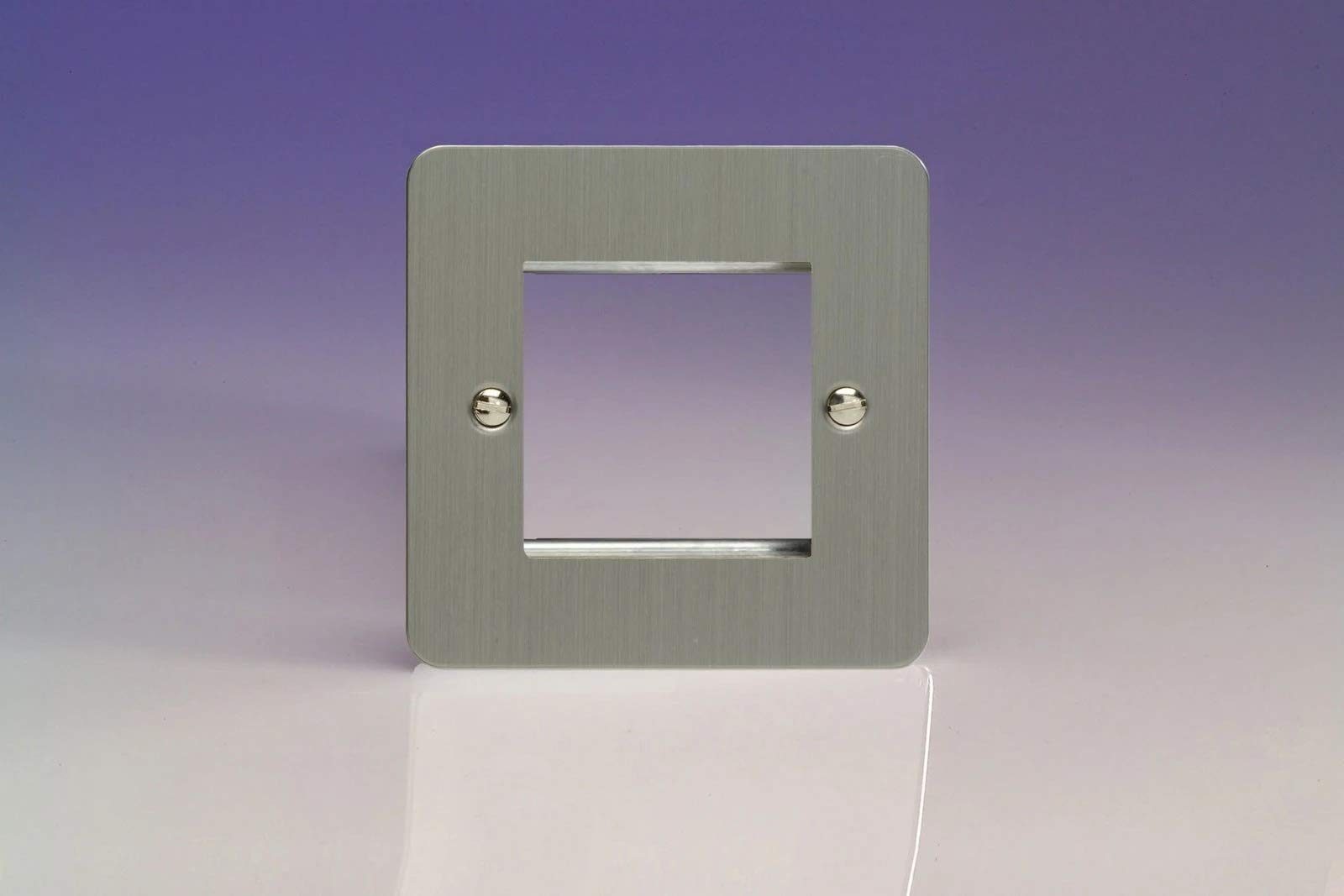 Varilight DataGrid Plate (2 Grid Spaces) Brushed Steel