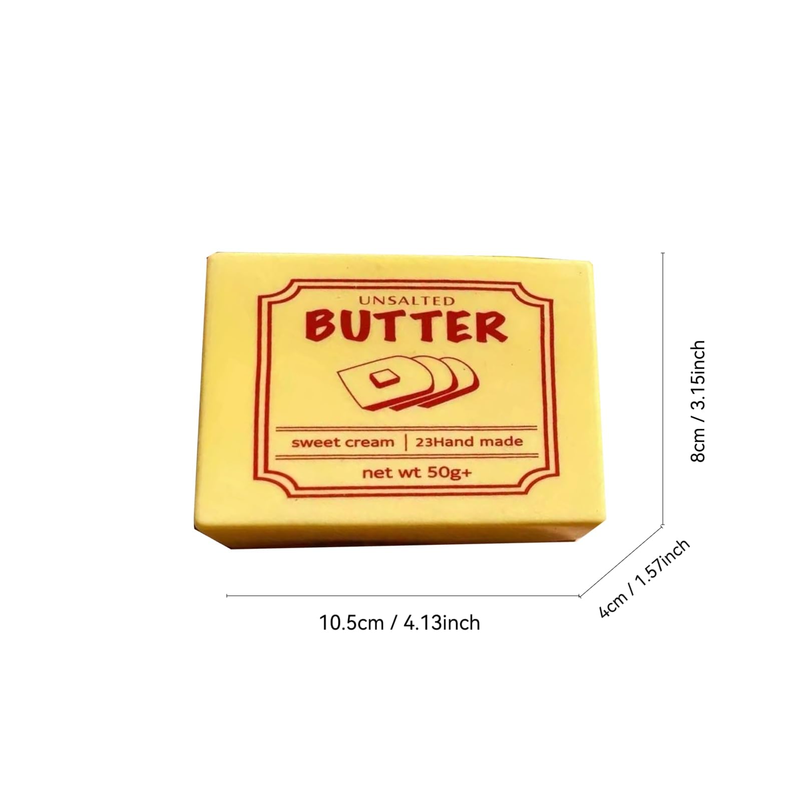 RMBLYfeiye Butter Squishy, Squeeze Cheese Stress Toy, Soft Butter Cheese Squishys Stress Relief Block - Image 3