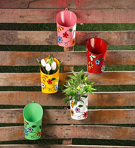 Green Girgit Set of Five Half Moon Pots