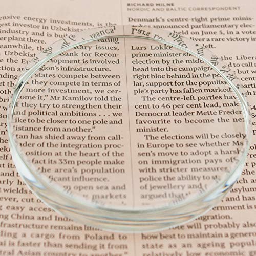 DjuiinoStar 3" Spinning Top Base, Highly Polished by Hand, 30cm Focal Length (Single Concave), Diameter 3"/7.8cm, Thickness 0.55"/1.4cm, Weight 0.38lb