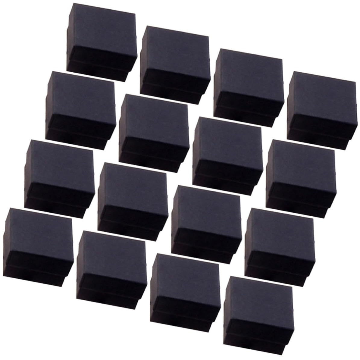 Boîtes à bijoux organisateur kraft noir lot de 48 écrins rétro pour bague et broche
