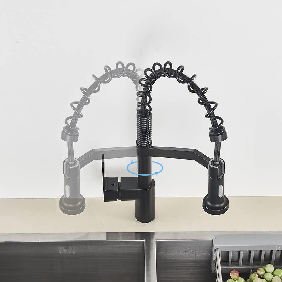 Miniatura 3 de Faucets - Grifo de fregadero de cocina para bar, granja, comercial, grifo de cocina extraíble de latón, grifo mezclador de fregadero de recipiente,
