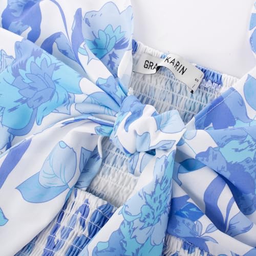 Image of GRACE KARIN Womens Summer Floral Maxi Dresses 2026 Long Flowy Boho Dress Beach Vacation Sundresses Casual Clothes with Pocket