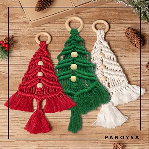 3 In 1 Macrame Kit Adult Beginner: 3 Diy Christmas Macrame Tree, Crafts For Adults, Macrame Cord 3Mm, Boho Christmas Decor, Macrame Kits For Adults With Written Instructions And Video Tutorials #TOP5