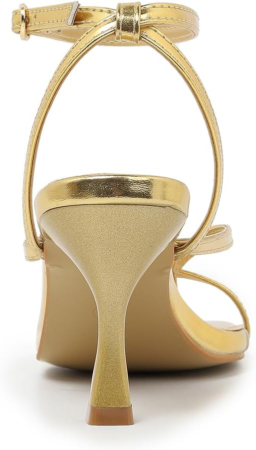 Amoji Women Kitten Heels 2.5 Inch Flip Flop Heeled Sandals 340