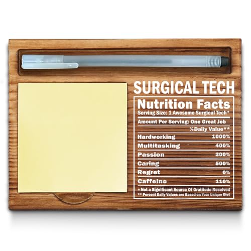 Surgical Tech Gifts, Surgical Tech Sticky Note Holder, Surgical Tech Office Decor, Surgical Tech Desk Organization, Surgical Tech Desk Self-Stick Note Pad Holders WPP47