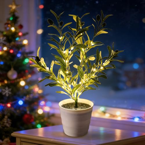 Image of Palm Tree Lamp Gifts for Women Faux Palm Tree Decor for Bedroom Coffee Shop