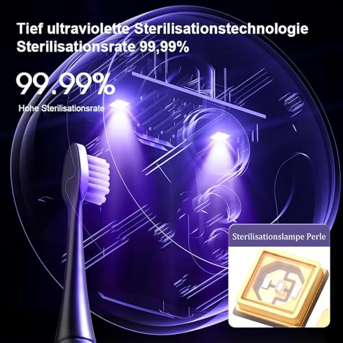 Stérilisateur brosse à dents électrique mural noir avec support de séchage 2 places - 4