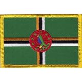 Everflag Patch zum Aufbügeln oder Aufnähen : Dominica - Groß
