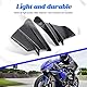 JNNJ 2Pcs Motorräder Aerodynamische Winglets, Moto ABS-Verkleidungs-Winglets, Seitenflügel Windflügel Spoilerflügel Motorrad Dekoration Modifikation Zubehör(Glänzendes Hartlöten)