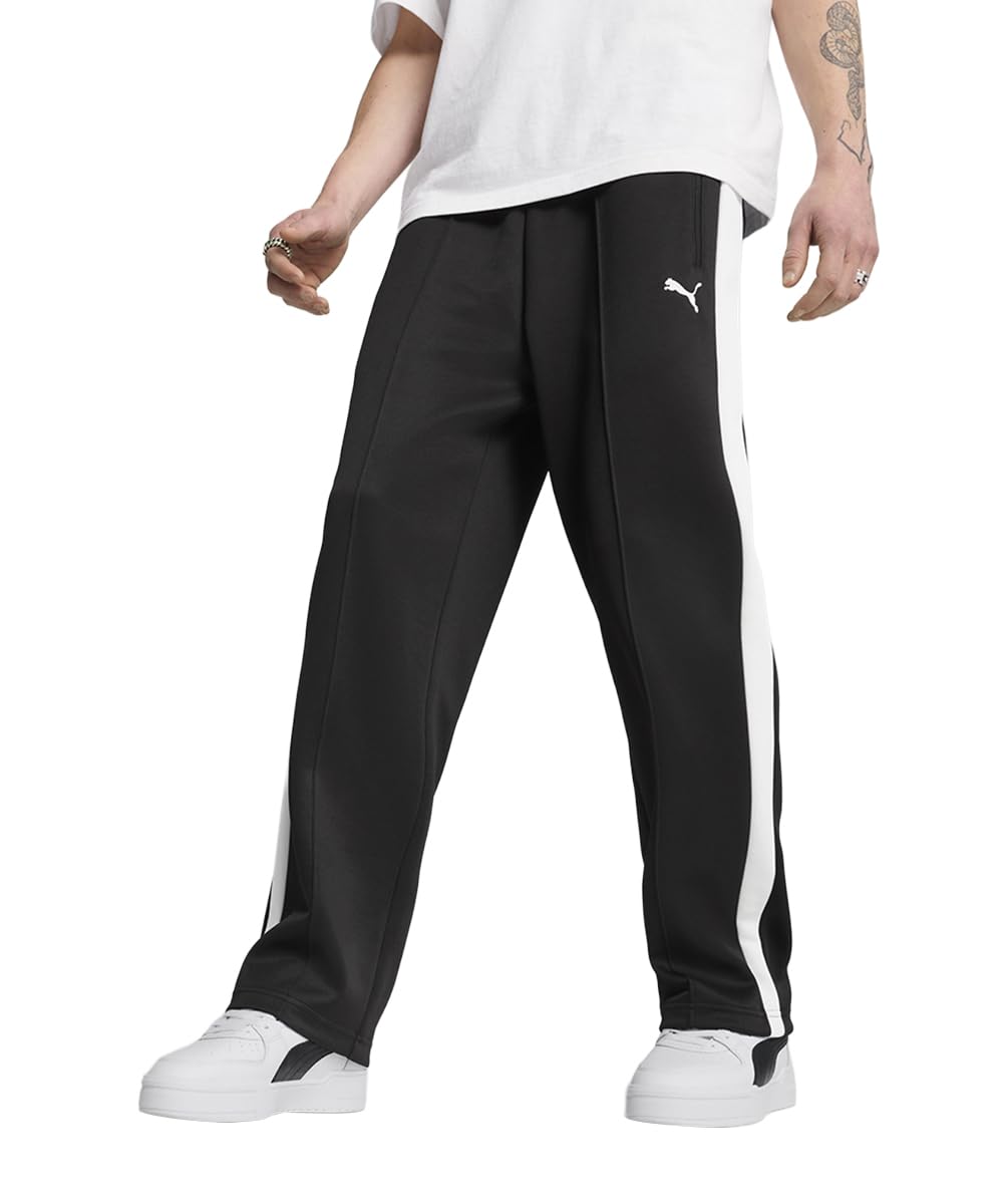Puma Mens T7 Always On Relaxed Straight Track Jogger Puma Black L