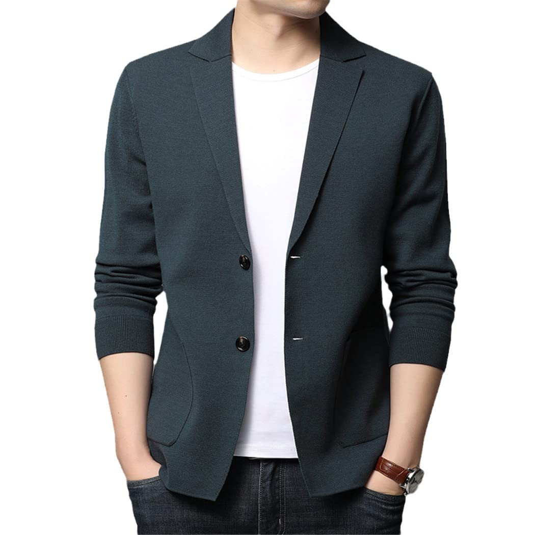 Pull homme vert contre le froid de l'automne gilet décontracté chaud taille M - 7