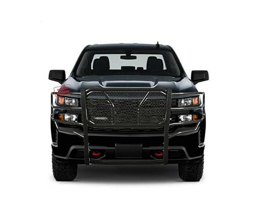 Black Horse Rugged Heavy Duty Grille Guard Modular Black Compatible With 2015-2019 Chevrolet Silverado 3500 Hd|2015-2019 Chevrolet Silverado 2500 Hd-Ru-Chsi15-B #TOP2