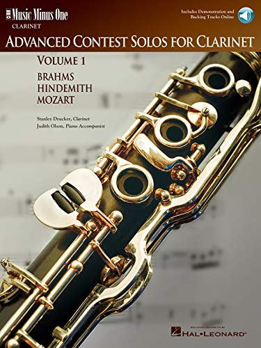 Music Minus One Clarinet: Advanced Contest Solos, Vol. I - Book/Online Audio