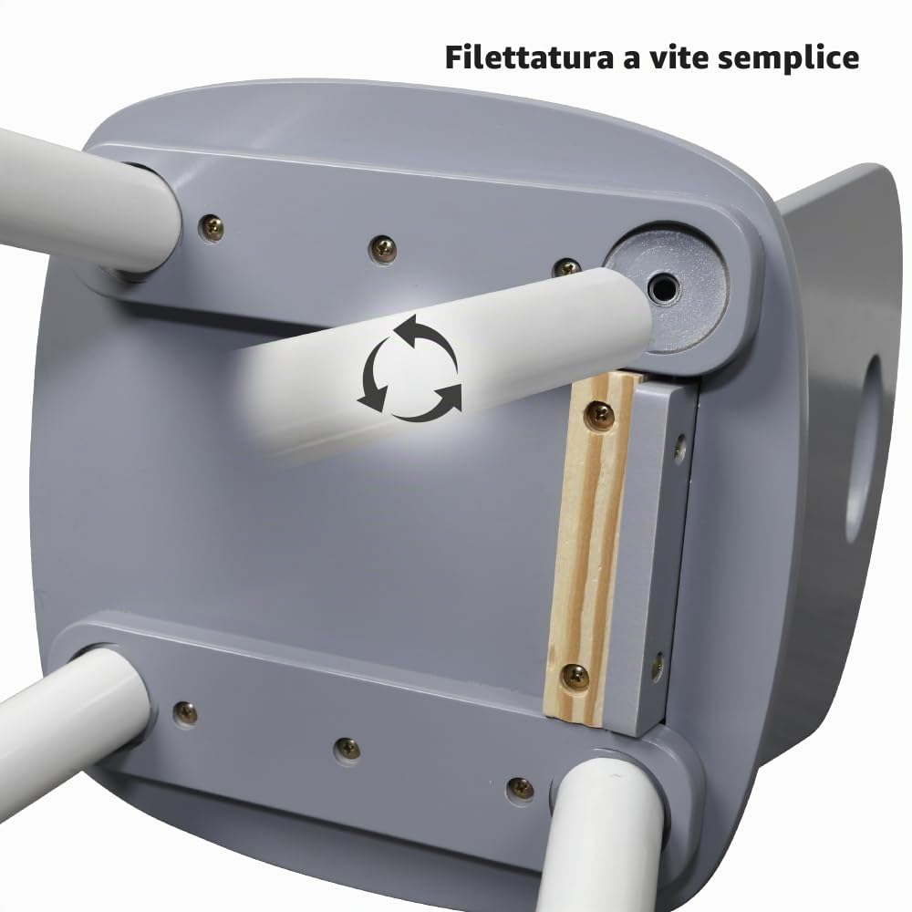 Kesper | Tavolo per bambini con 2 sedie, materiale: pannello di fibra, dimensioni: 55 x 55 x 45 cm, colore: bianco, grigio | 17732 13