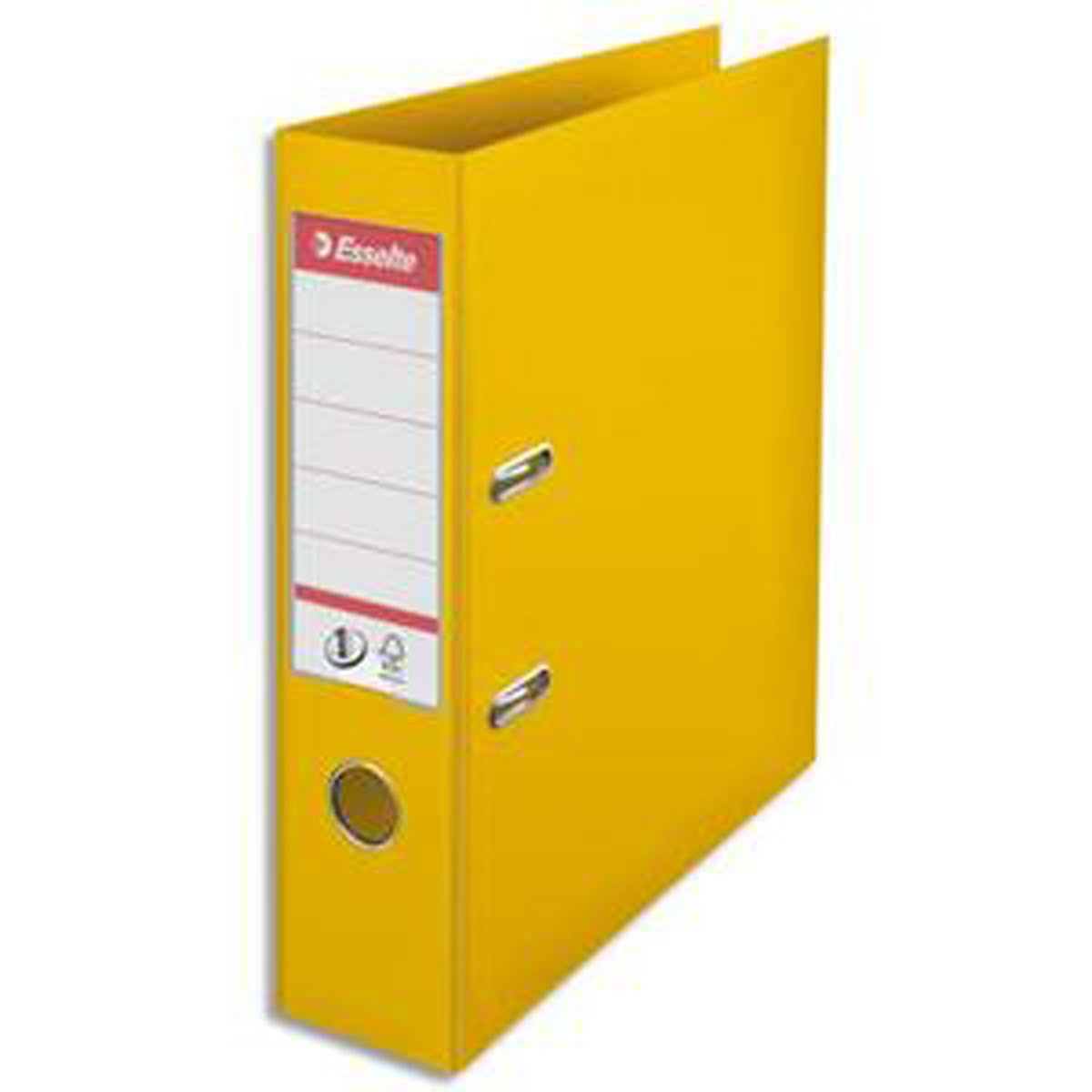 Lot de 10 classeurs à levier N°1 POWER en polypropylène, dos 75mm, coloris JAUNE
