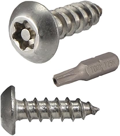 Torx Security Sheet Metal Screws - #14 x 3" (10-Pack) Button Head, Tamper-Resistant, Anti Theft Stainless Steel Screws for Higher Level of Safety & Secure Fastening Solution