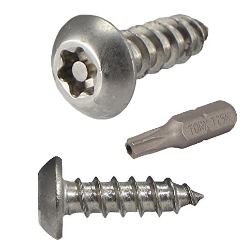 Torx Security Sheet Metal Screws - #14 x 3" (10-Pack) Button Head, Tamper-Resistant, Anti Theft Stainless Steel Screws for Higher Level of Safety & Secure Fastening Solution