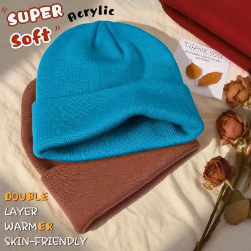Image of ZOORON Toddler Beanie Boys Girls Beanies Kids Winter Hats Children Knit Cap | Soft Ski Hat, Cozy Core Yarn, Double Layer Warmth, Elastic Zero-Pressure Fit, Warm Kids Hats, School, Daycare, Gifts