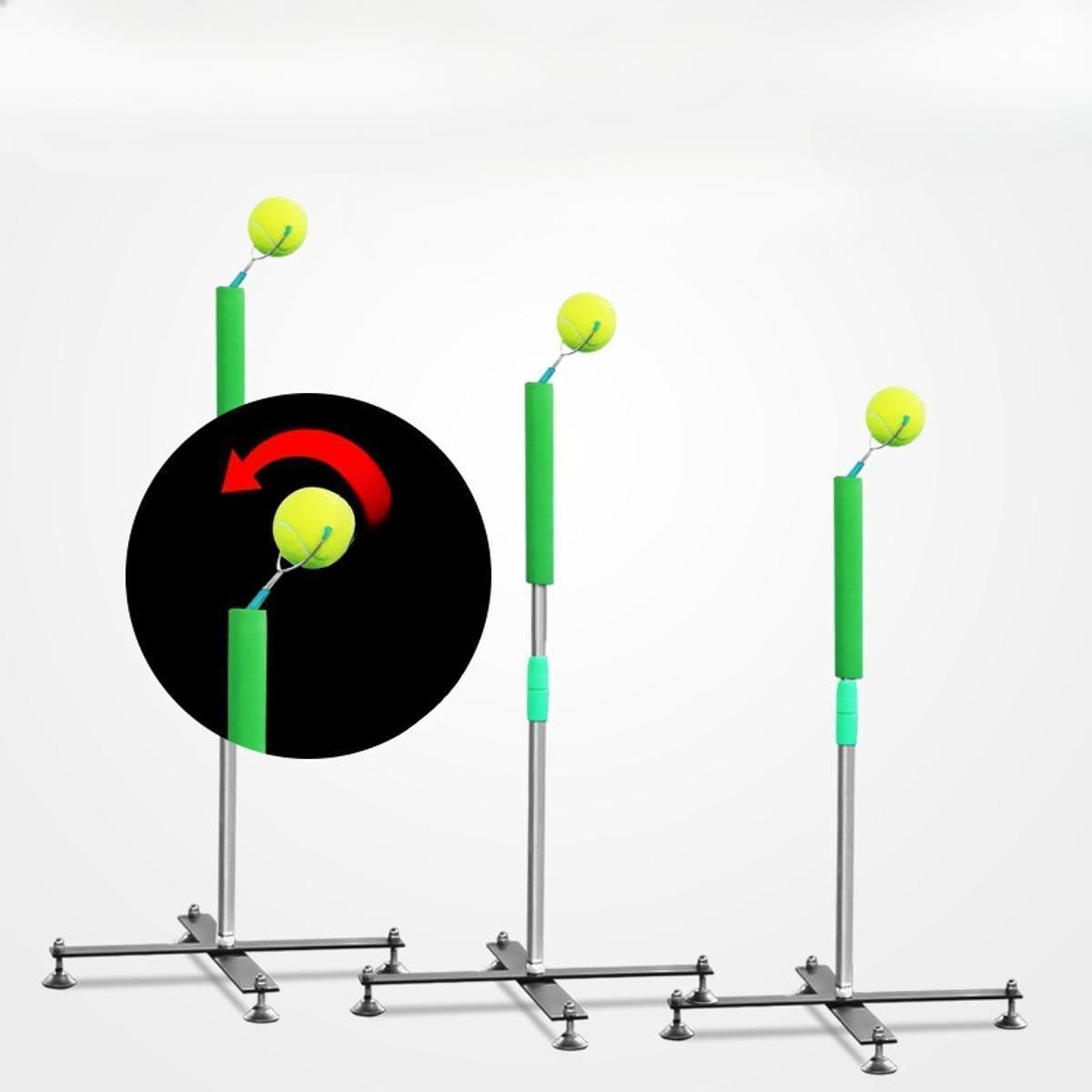 Ayuda Portátil Ajustable de Entrenador de Tenis de Una Sola Ayuda Portátil Ajustable Rebounder