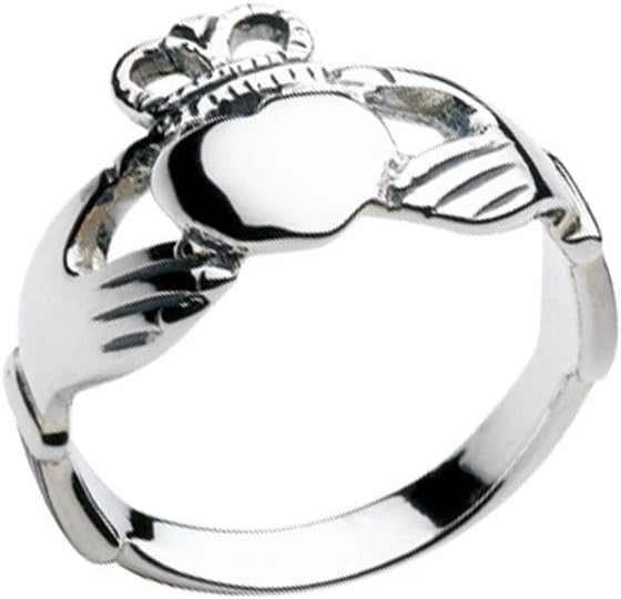 Heritage by Kit Heath: Sterling Silver Celtic Claddagh Ring - Size 9