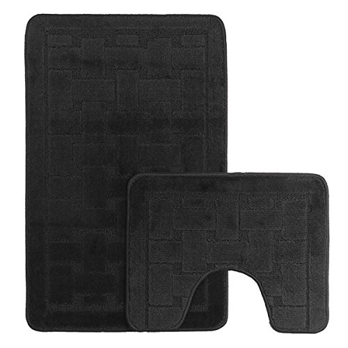 Emma Barclay Orkney Badematte und WC-Vorleger, Schwarz