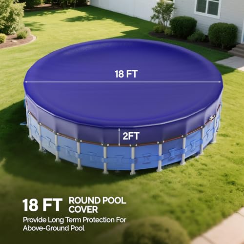 Cobertor redondo para piscina 18ft VINGLI resistente miniatura 6