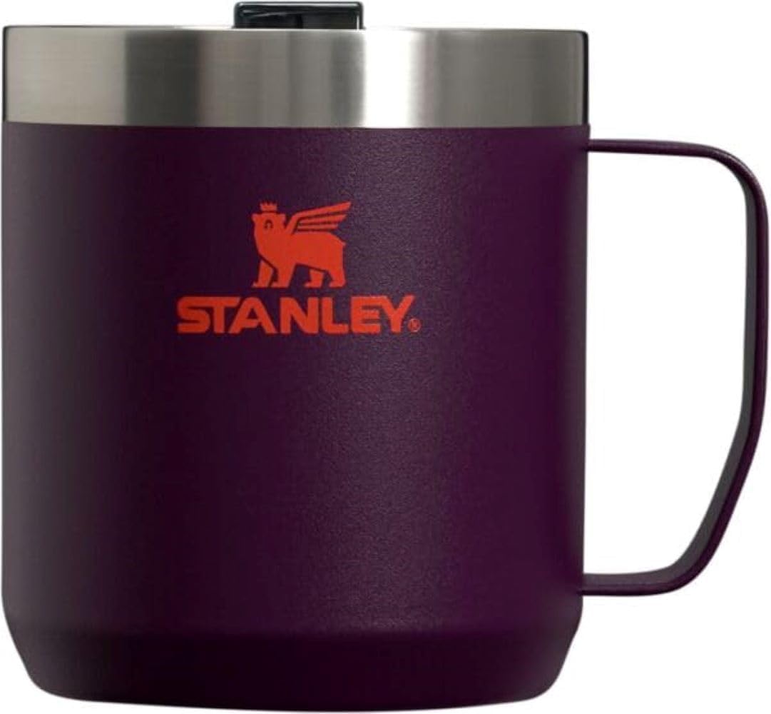 Product image of Stanley Stay-Hot Camp Mug 12 oz & 24 oz | Press Fit Drink Through Lid | Cup for Coffee, Tea and Drinks | Insulated Stainless Steel Coffee Mug | BPA-Free