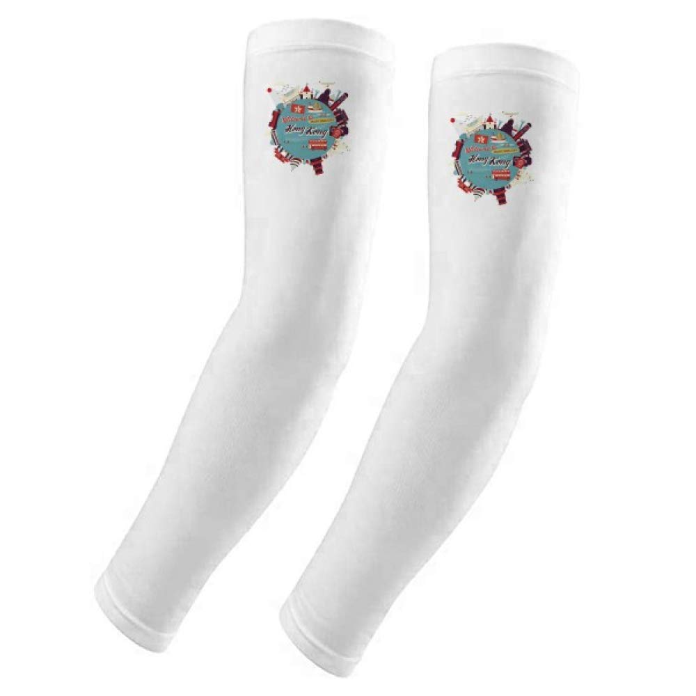 Guantes protección UV solar con estampado circular Hong Kong de DIYthinker 5