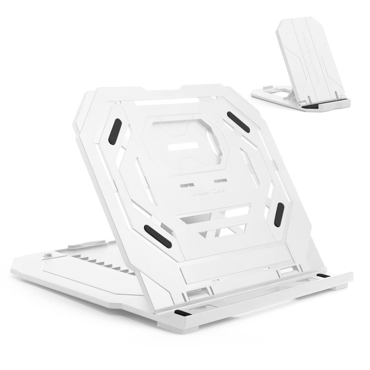 Soporte para tableta de dibujo, soporte para computadora portátil, soporte plegable para pantalla de tableta, teléfono, color blanco