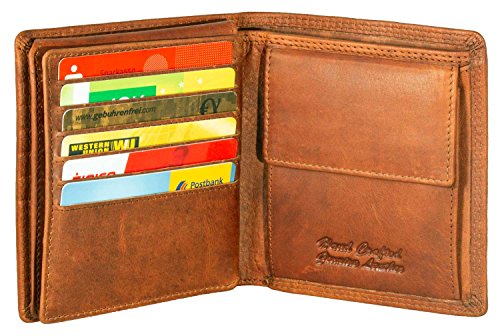Preisvergleich Produktbild MATADOR Herren Leder Portemonnaie RFID Geldbörse Braun