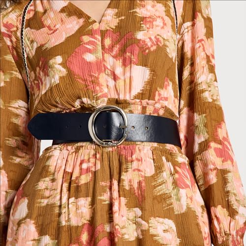 Sam Edelman Women's Two-in-One Reversible Center Bar Buckle Belt, Black Centerbar, Small4