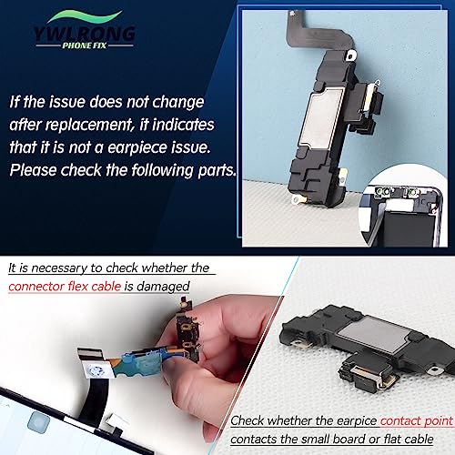 YWLRONG Earpiece Speaker for iPhone 11 Pro Max Ear Speaker Replacement with Light Proximity Sensor Flex Cable Assembly with Repair Tools by YWLRONG - Used condition - Image 3