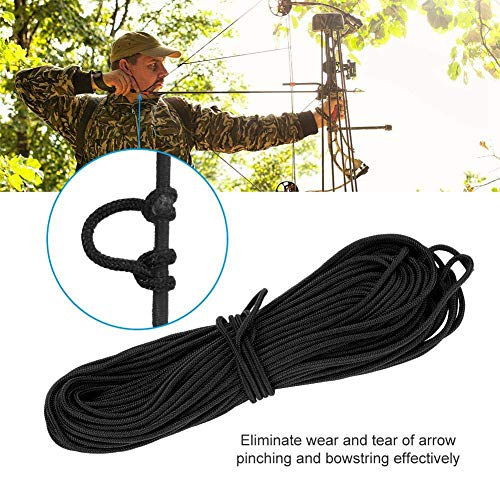 Demeras Compound Bow D Ring Rope 20M String Nylon Bowstring Loop Nocking Buckle for Archery Accessories Safe Release D Loop Bow String Black - Image 4