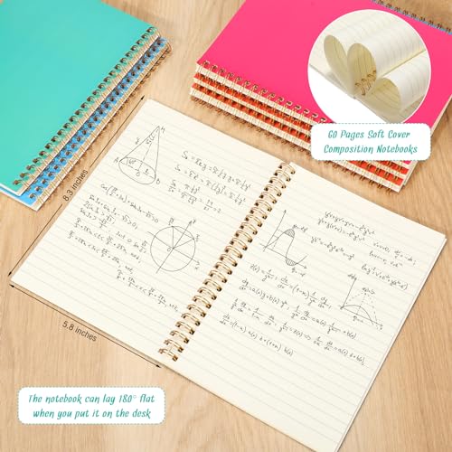 Carnets à spirales lignés A5 PerKoop pour école et bureau - 4