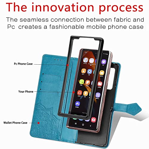 Coque Samsung Galaxy Z Fold4 5G bleu rigide étui protection rigide - 5