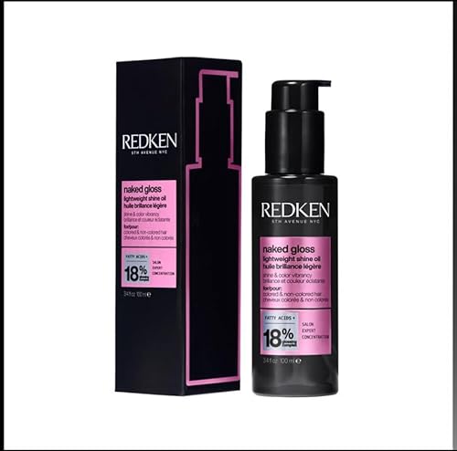 Redken Aceite Ultra-Ligero Naked Gloss Brillo Efecto Espejo y Protección del Calor, Brillo, Hidratación e Intensidad del Color, Protector Térmico Para Todo Tipo de Cabello, Acidic Color Gloss, 100 ml - imagen 2